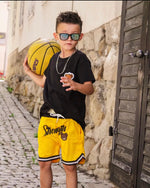 Load image into Gallery viewer, Youth Gold Strength Gym Shorts
